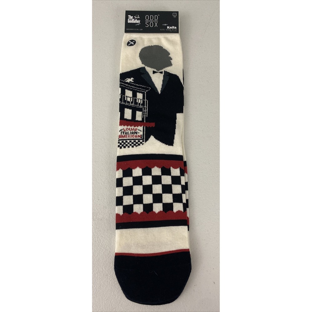Odd Sox The Godfather Crew Socks Mens Size 8-12 Cream Knit OSVITOCOR New